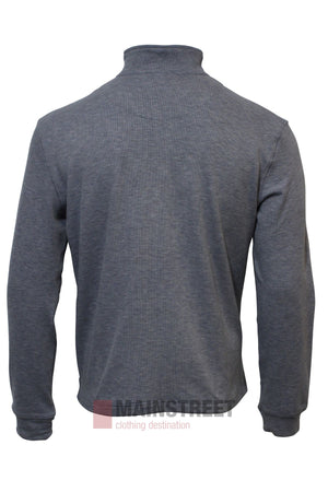 Back view of the Atlas 1/4 Zip Soft Touch Fleece, featuring a mock neck and ribbed cuffs. This casual, comfortable quarter-zip sweatshirt is shown against a white background.