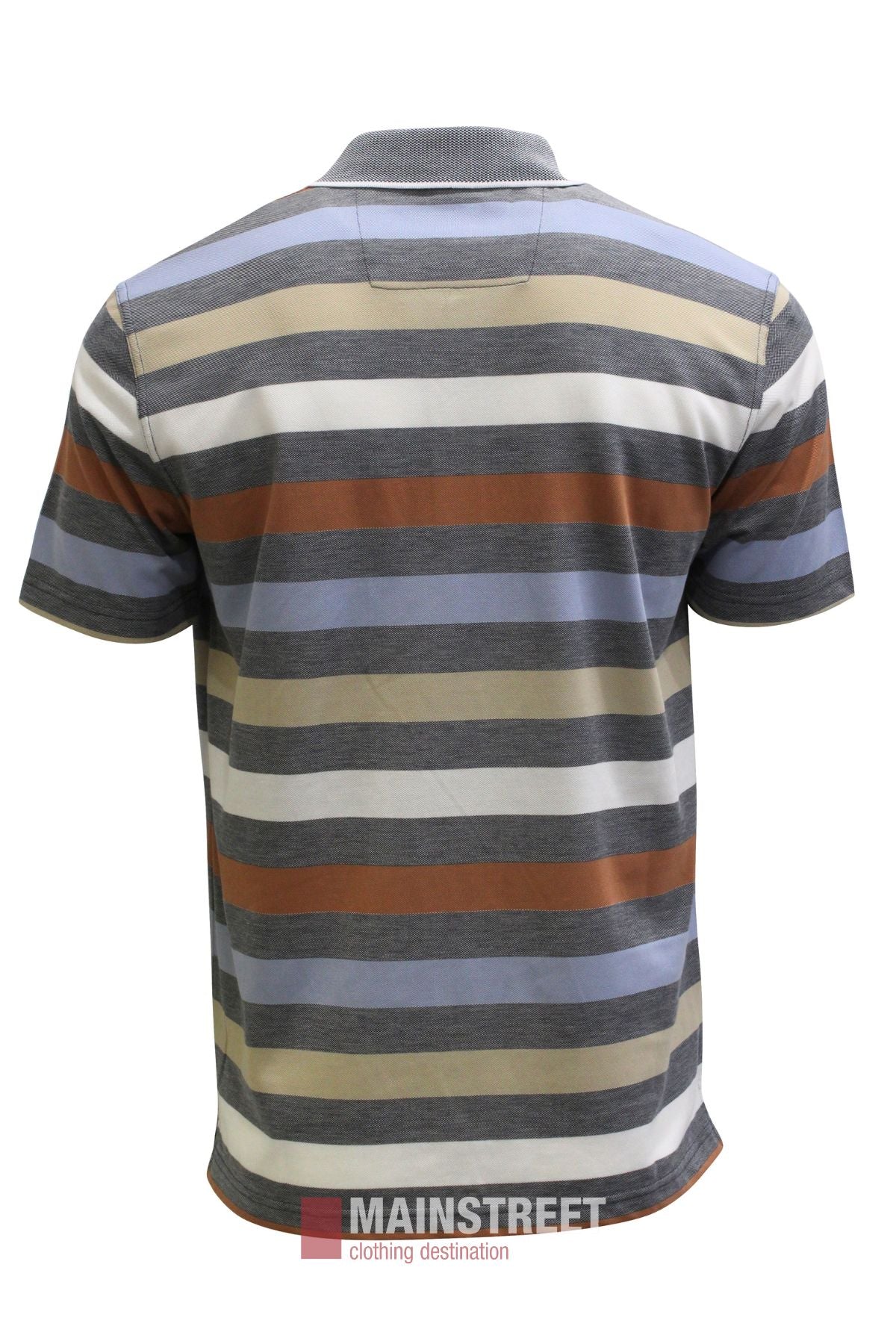 Blue Horizon Stripe Polo Shirt