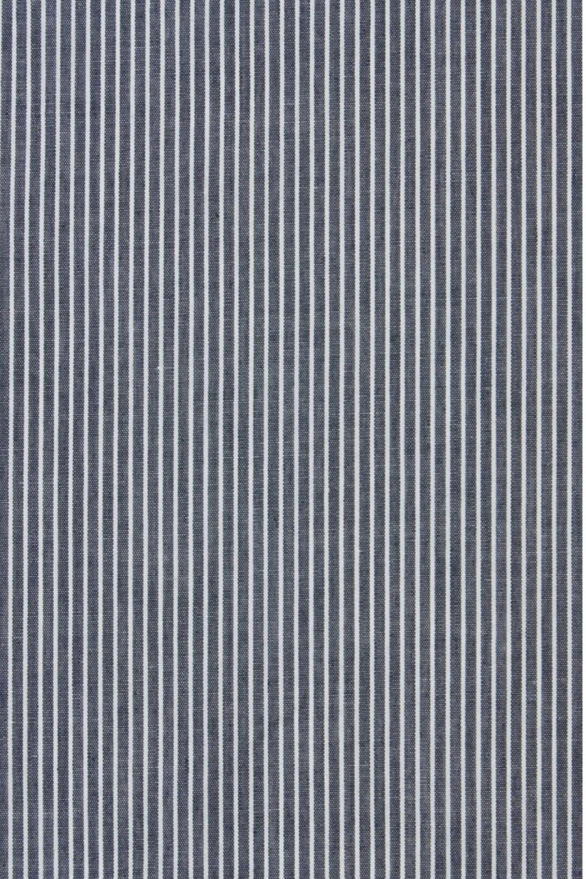 A close-up of fabric from the Contare Cotton 2 Pack Check Boxer Short, featuring narrow vertical white and dark blue stripes for a pinstripe effect.