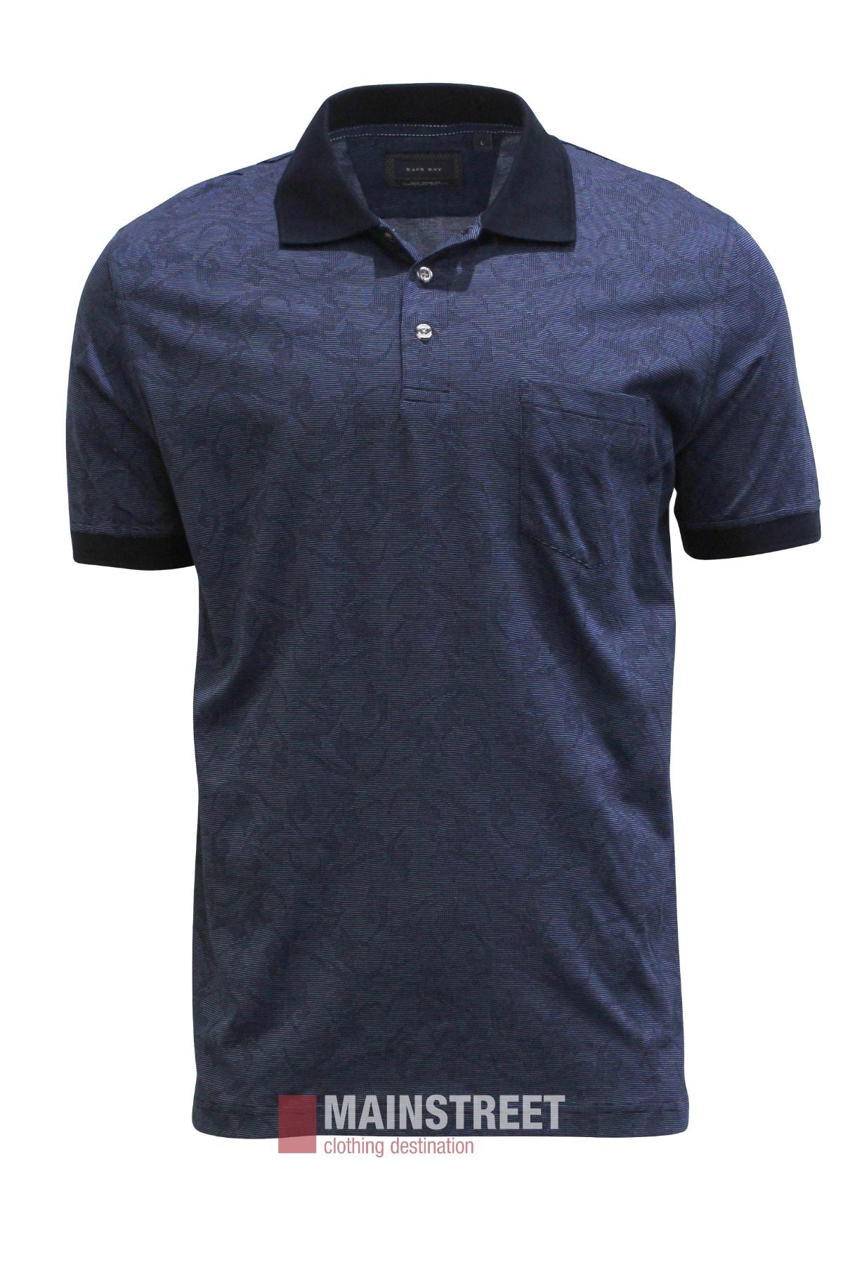 Back Bay Mercerised Cotton Paisley Polo Shirt