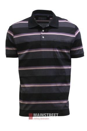 Back Bay Mercerised Cotton Stripe Polo Shirt