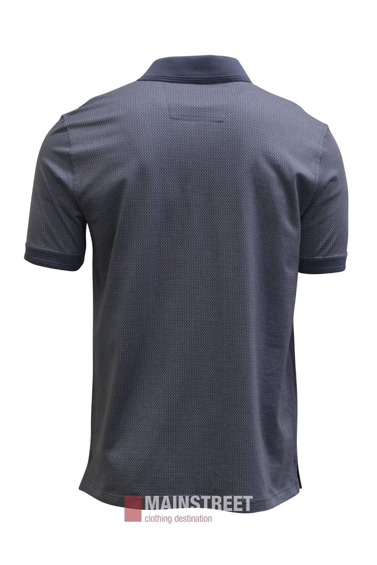 Back Bay Mercerised Cotton Check Jacquard Polo Shirt