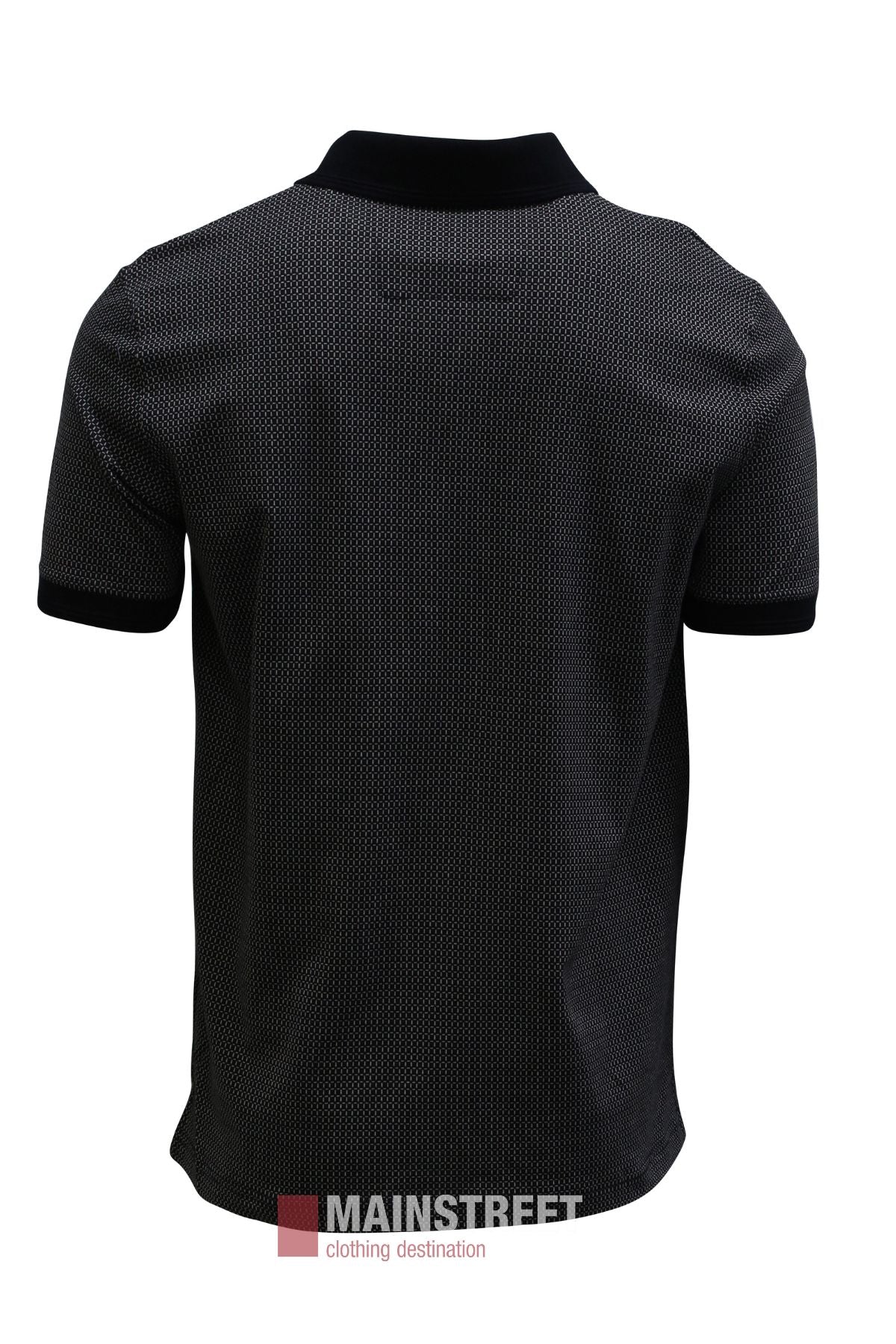 Back Bay Mercerised Cotton Check Jacquard Polo Shirt