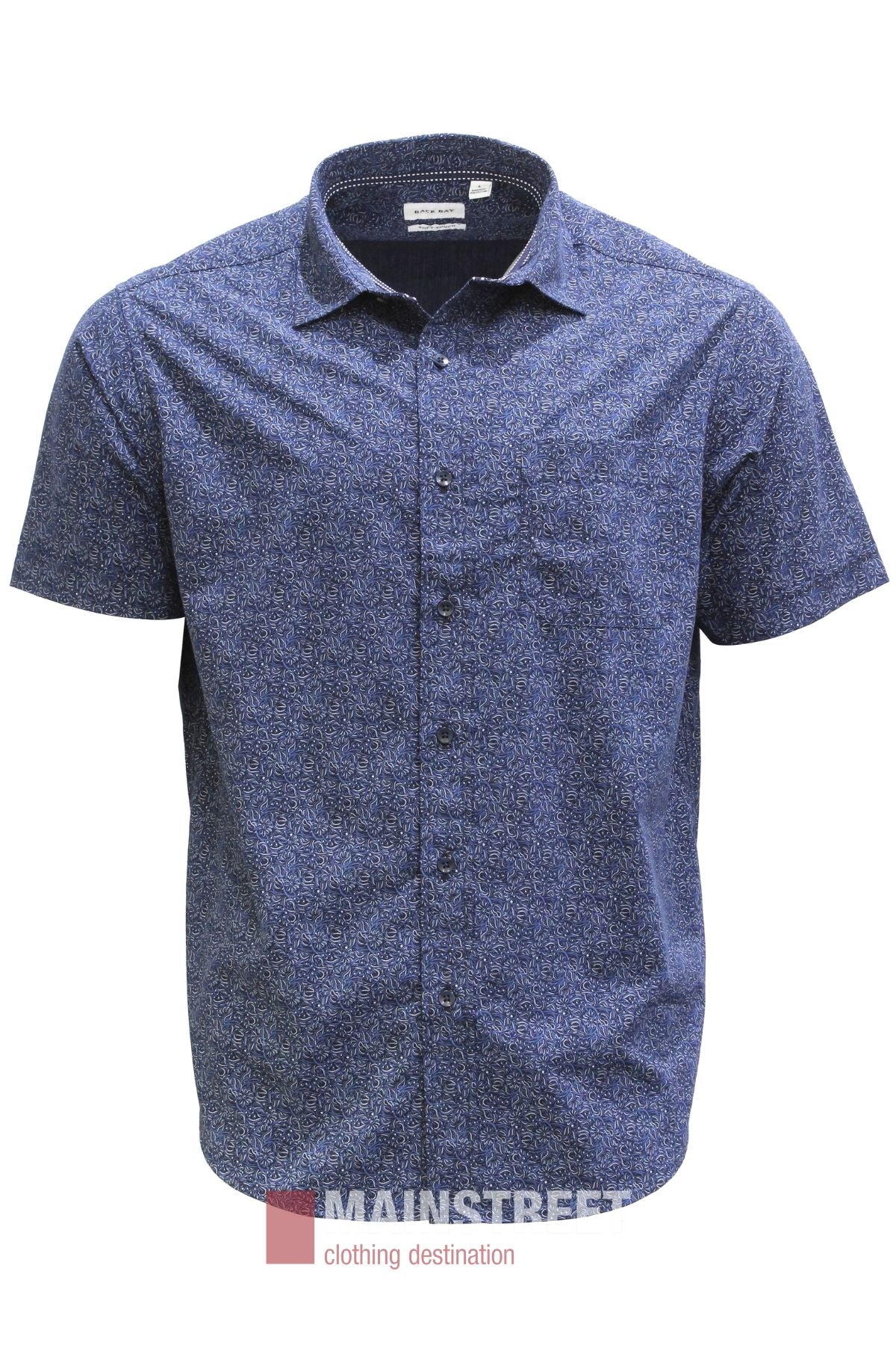 Back Bay Bamboo Soft Touch Print Short Sleeve Shirt