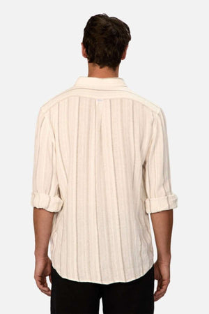 Industrie the Bolzano Short Sleeve Shirt - Back view showing the detail and the pleat on the back
