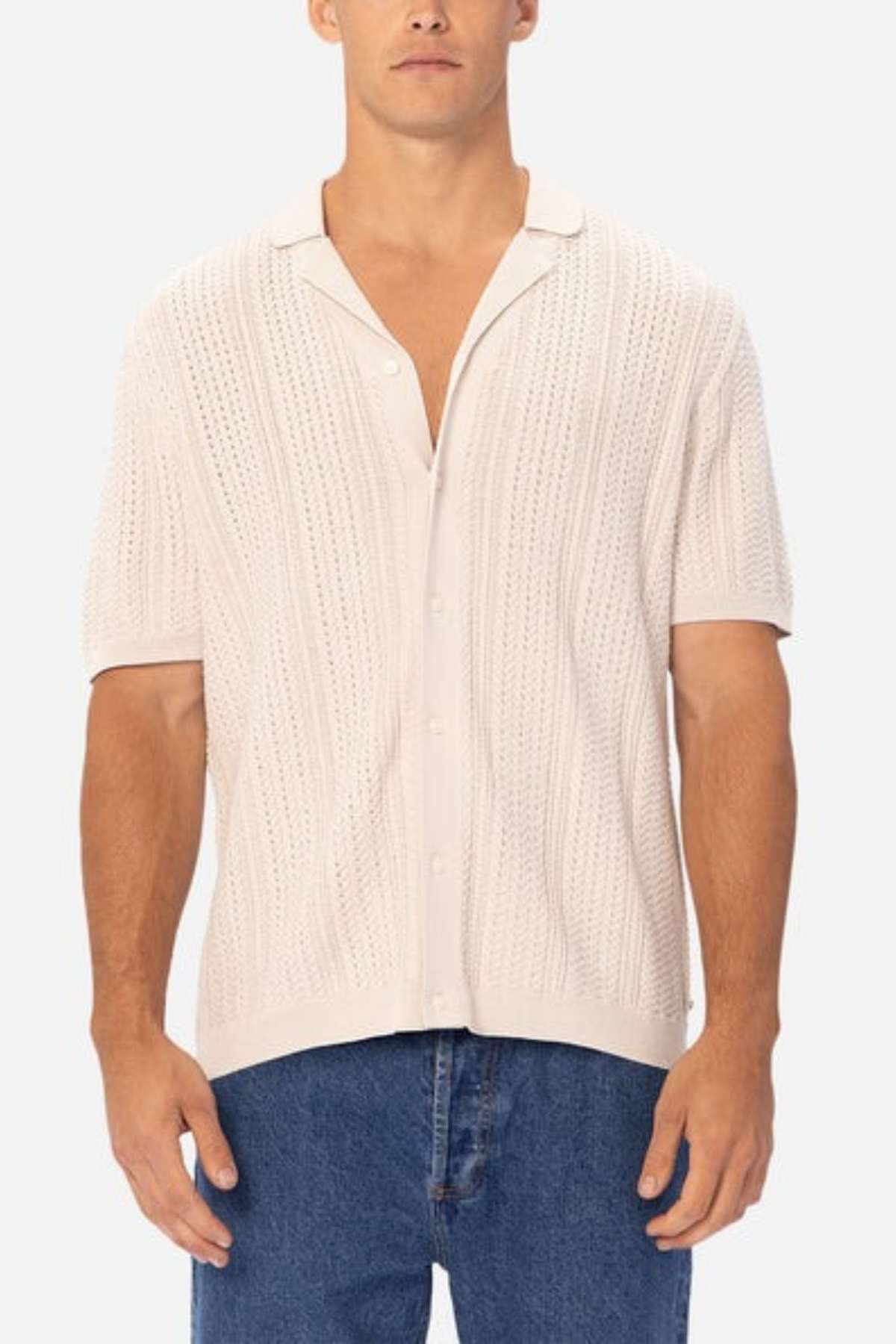 Industrie - The washed Alessio short sleeve shirt - a button up shirt with a textured look