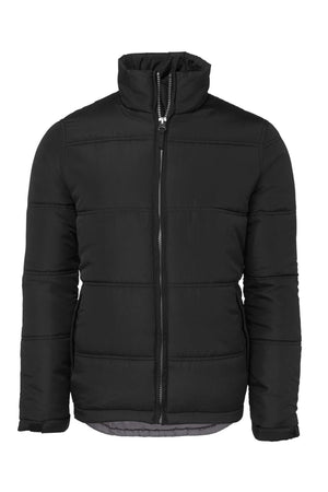 The JBs Adventure Jacket is a black, lightweight polyester outdoor jacket with a high collar, front zipper closure, horizontal stitching, and long sleeves—ideal for braving chilly adventures in style.
