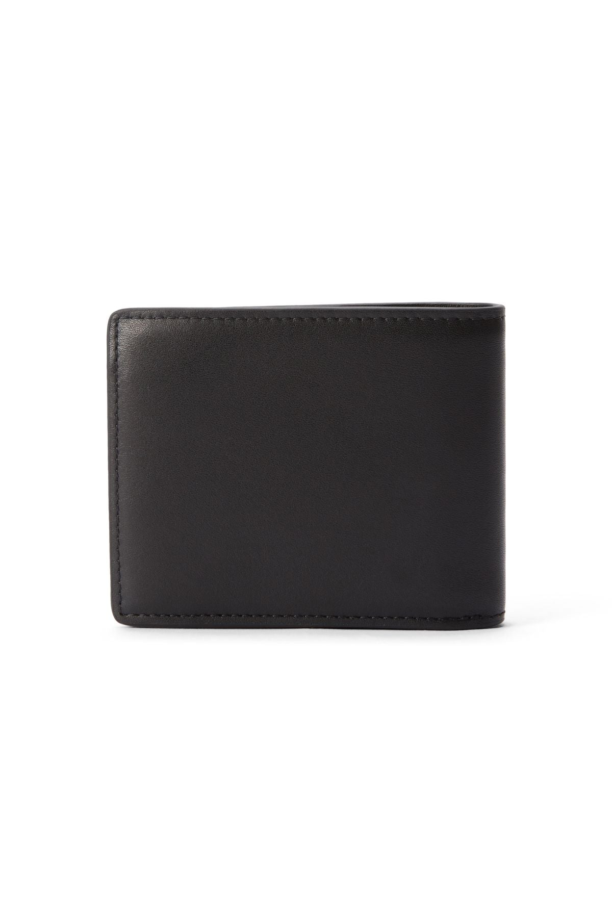 The RM Williams Bi Fold Wallet with Pocket is crafted from smooth, closed full-grain leather and features RFID protection, shown against a plain white background.