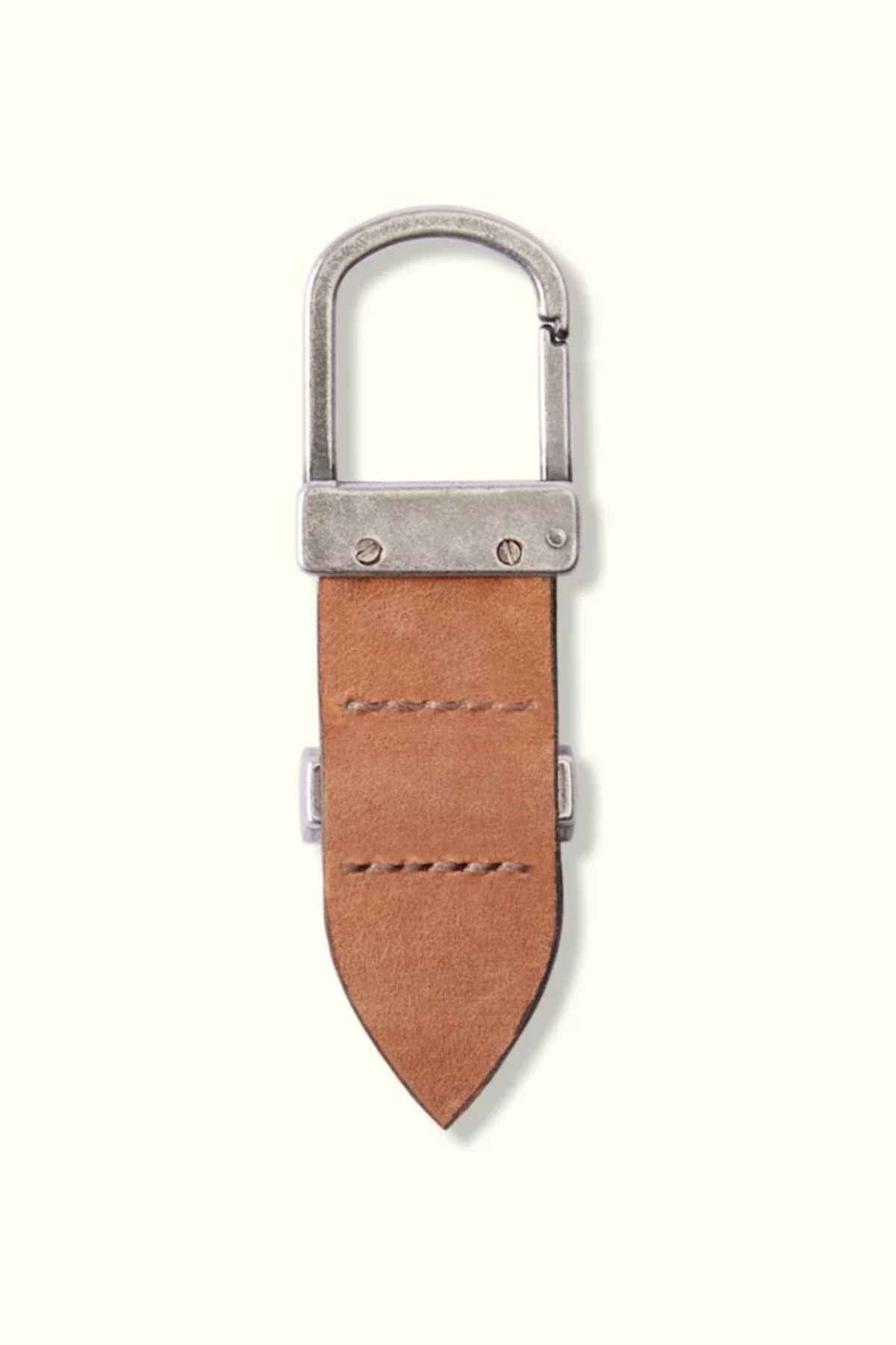 RM Williams Drover Key Fob in the colour Vintage Brown. Back view of Key Fob