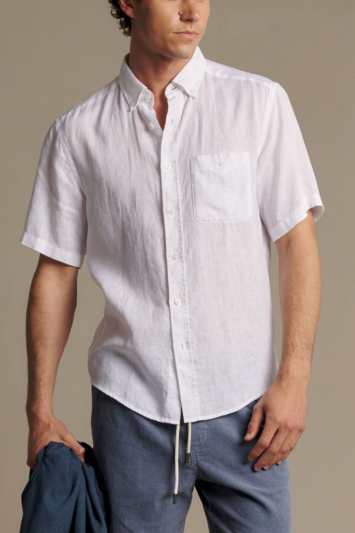 RM Williams Newland Linen Short Sleeve Shirt