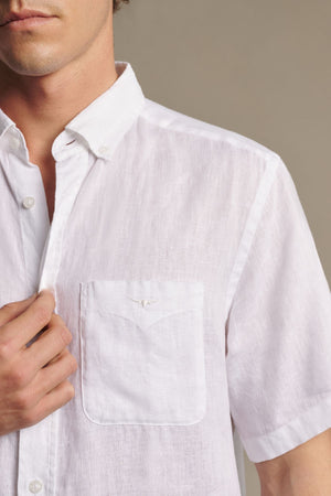RM Williams Newland Linen Short Sleeve Shirt
