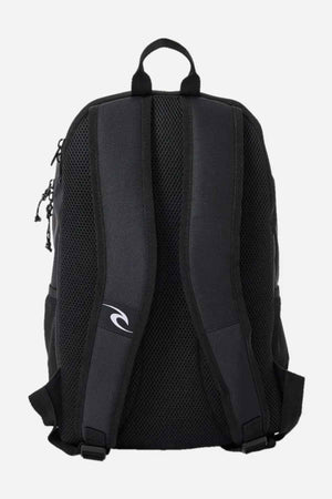 The Rip Curl Ozone 30L School Backpack, made from recycled polyester, comes with padded, adjustable shoulder straps and a carrying handle. Its 30-liter capacity accommodates all your essentials, and the breathable mesh back panel provides comfort. Conveniently placed zipper pulls on the sides allow for easy access.