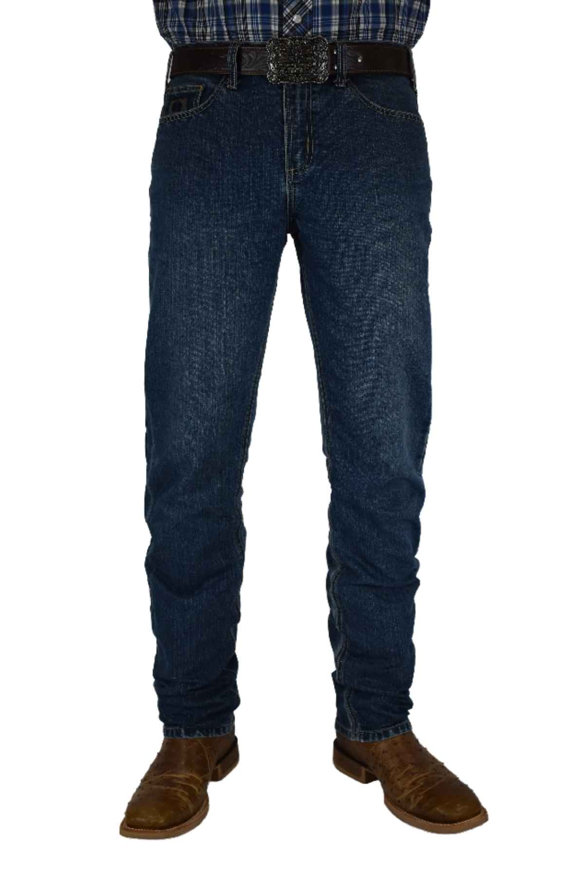 Ritemate Pilbara Western Brahman Jeans - Indigo - Image of front of jeans