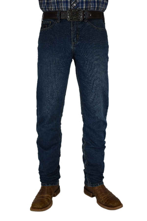 Ritemate Pilbara Western Brahman Jeans - Indigo - Image of front of jeans