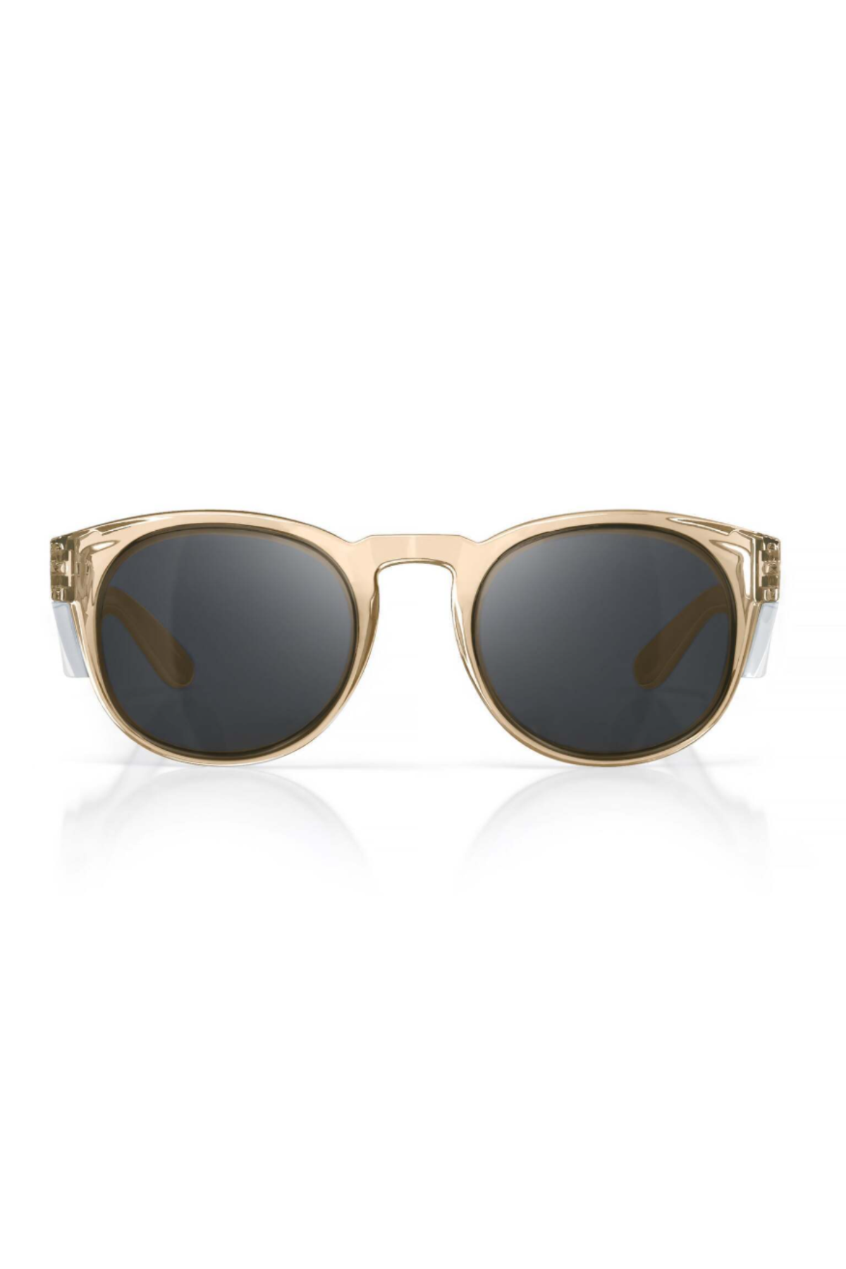 SafeStyle Cruisers Champagne Frame sunglasses with polarised lenses and UV400 protection, shown on a white background.