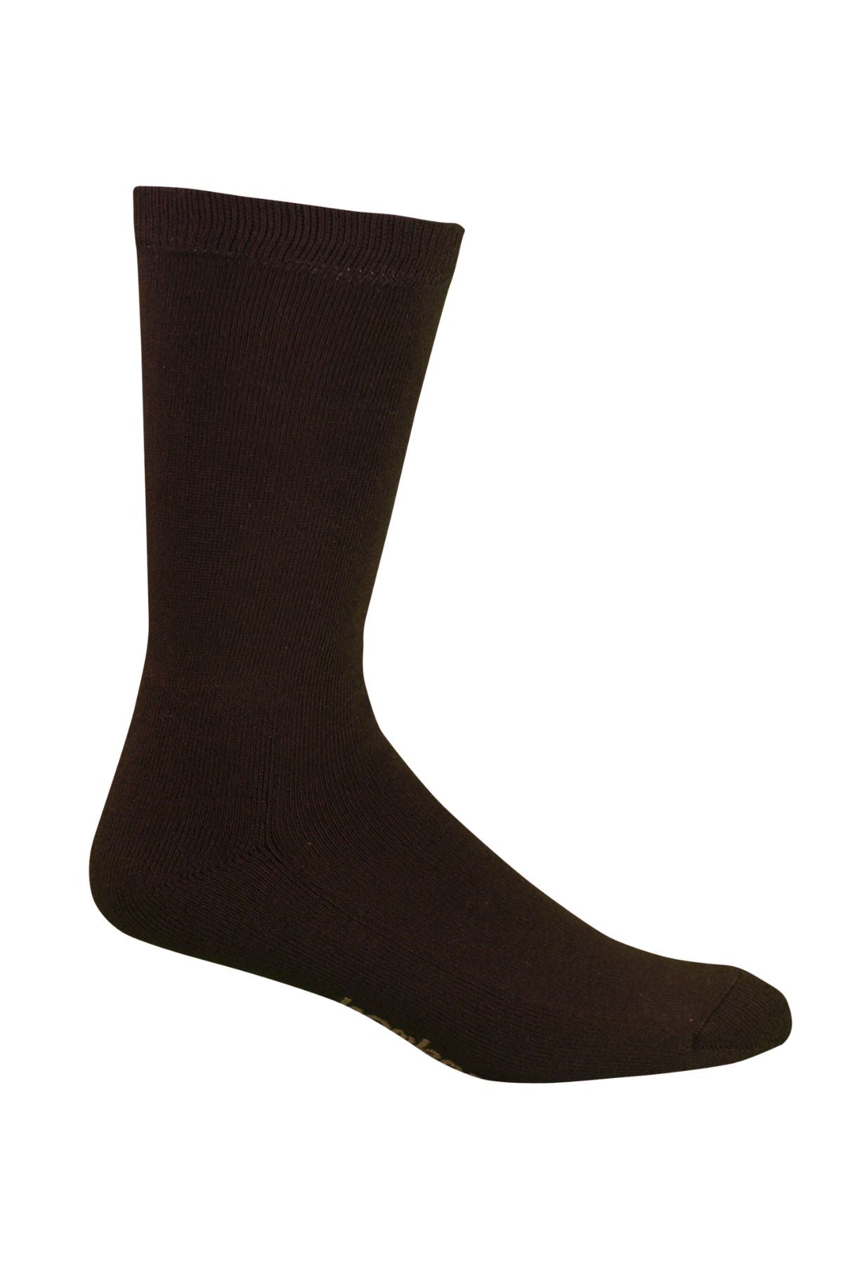 The Bamboo Business Sock is shown upright against a white background, with its toe pointing to the right. It has a plain black design.