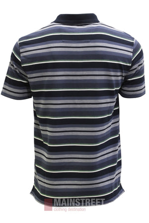 Blue Horizon Stripe Polo Shirt