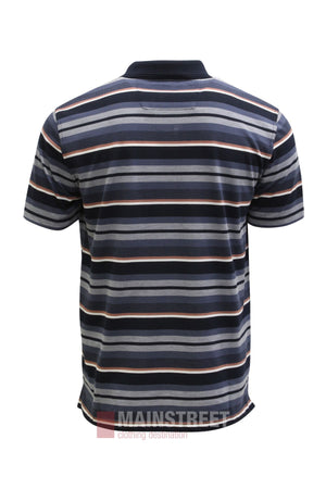 Blue Horizon Stripe Polo Shirt