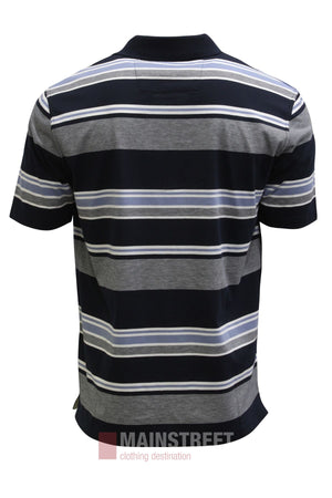 Blue Horizon Stripe Polo Shirt