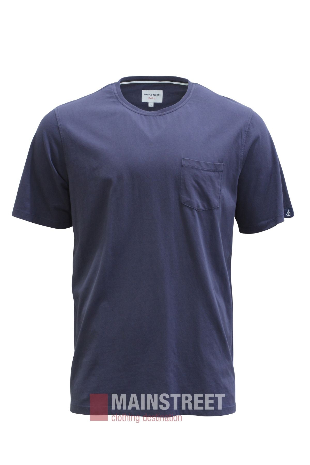 Bridgeport Navy & North Cotton Pocket Tee