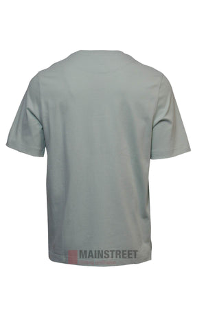 The Canterbury Heritage T-Shirt, in plain light gray, is shown from the back on a white background. This oversized, heavy-duty tee features no visible logos or designs.