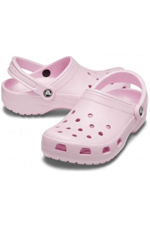 Crocs Classic Clog - Ballerina Pink - two crocs pictured, angled view
