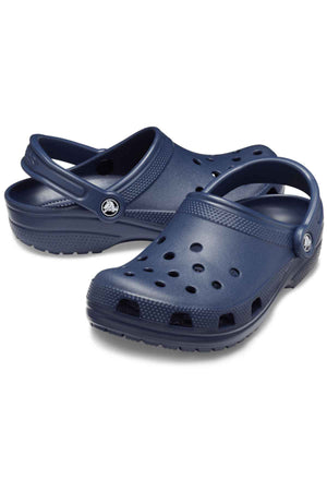 Crocs Classic Clog - Navy - two crocs pictured, angled view