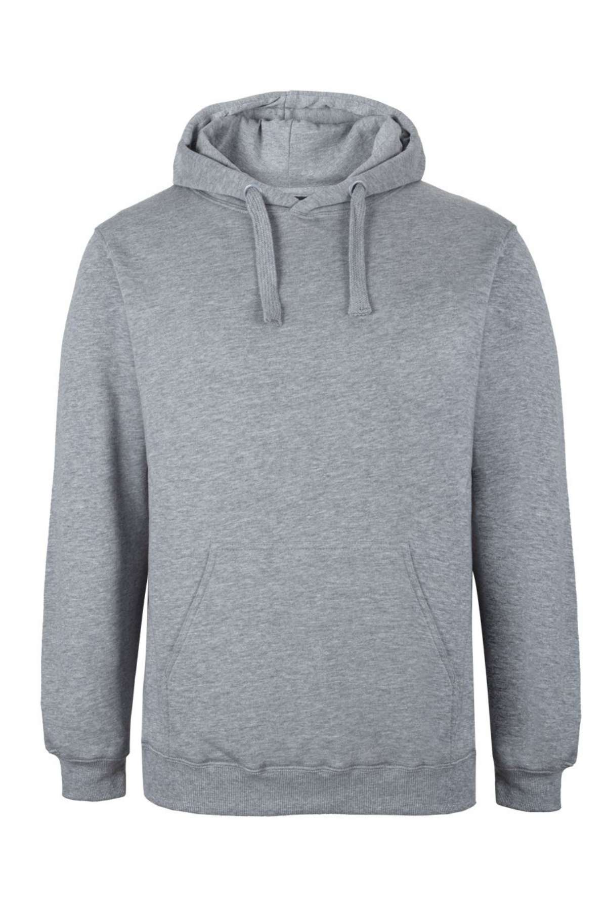 The JBs Fleecy Hoodie is a plain gray sweatshirt with soft fleece lining, a front pocket, and drawstrings, shown on a white background.