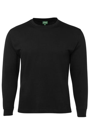 The JBs Long Sleeve T-Shirt in classic black is displayed on a white background, featuring a green "Comfort Colors" label on the inside collar.