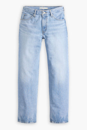 Levis '94 Baggy Jean in light blue features a straight-leg, vintage-inspired baggy fit with a mid-rise, classic five-pocket design, and button-zip closure. Shown on a plain white background.
