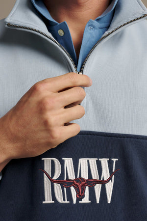 RM Williams Heritage Panel 1/4 Zip Sweatshirt