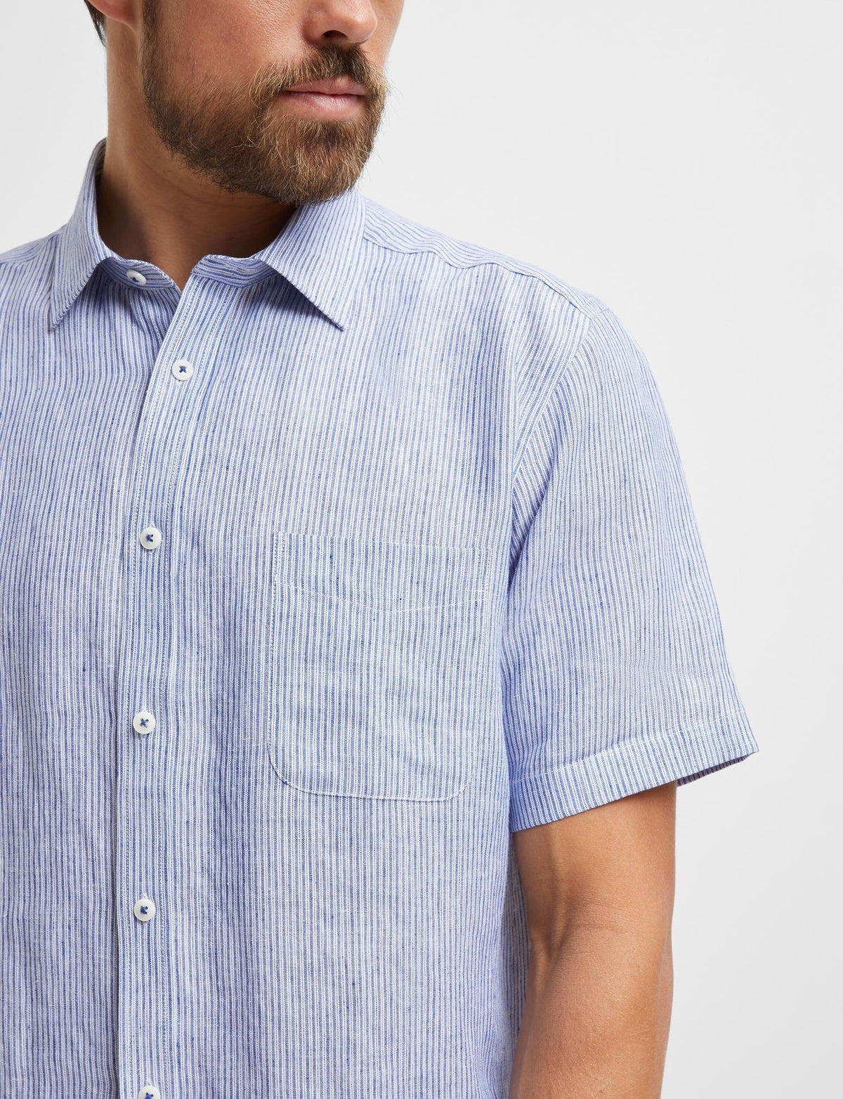 Blazer Edwin Linen Stripe Shirt (4498786386057)