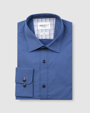 Brooksfield Career Square Print Shirt (4498823577737)