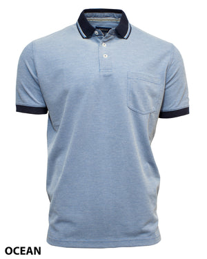 Back Bay Textured Multi Colour Polo