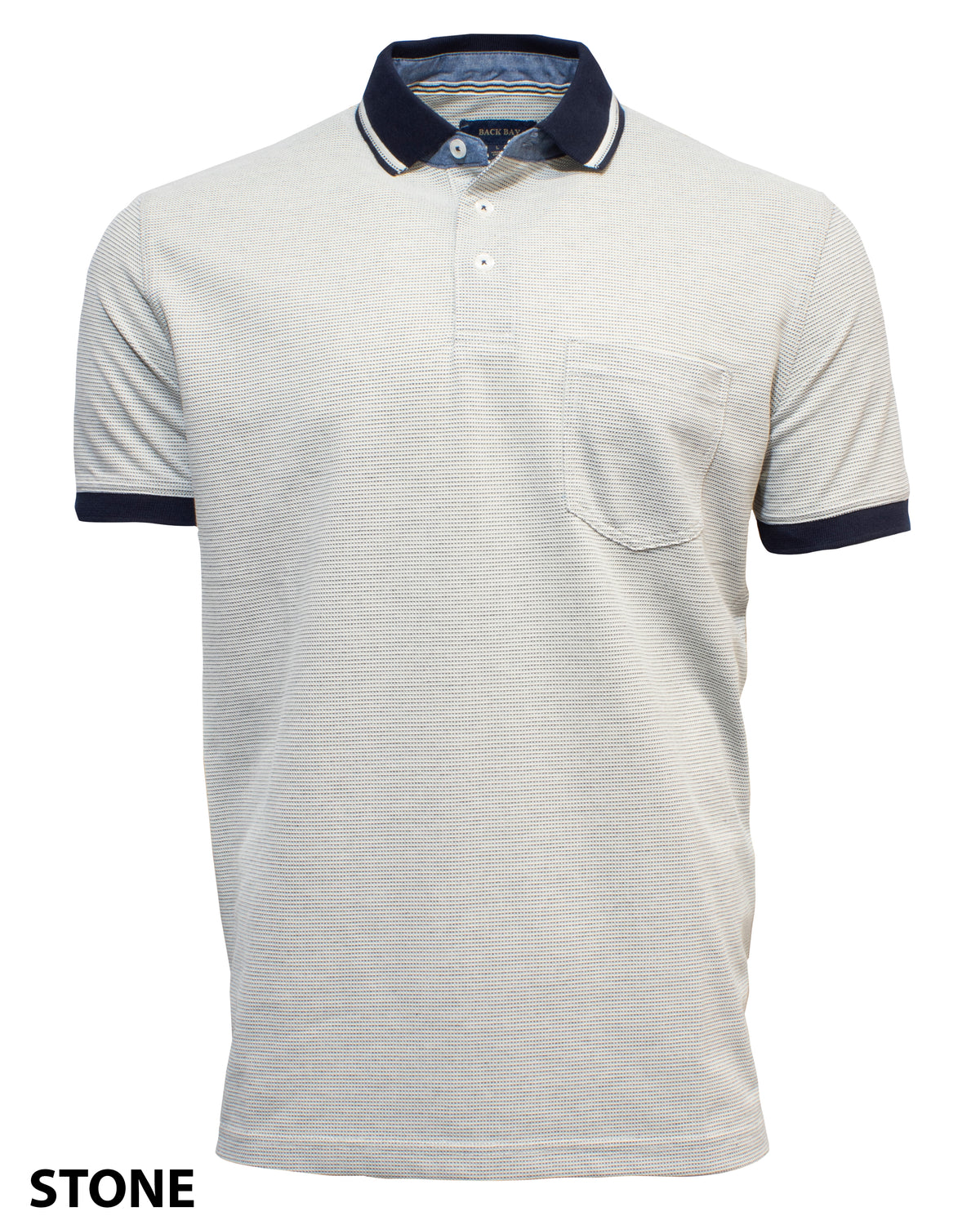 Back Bay Textured Multi Colour Polo