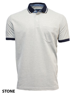 Back Bay Textured Multi Colour Polo
