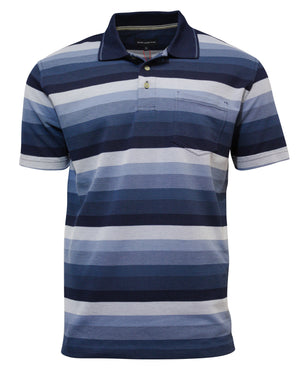 Blue Horizon Jersey Stripe Polo
