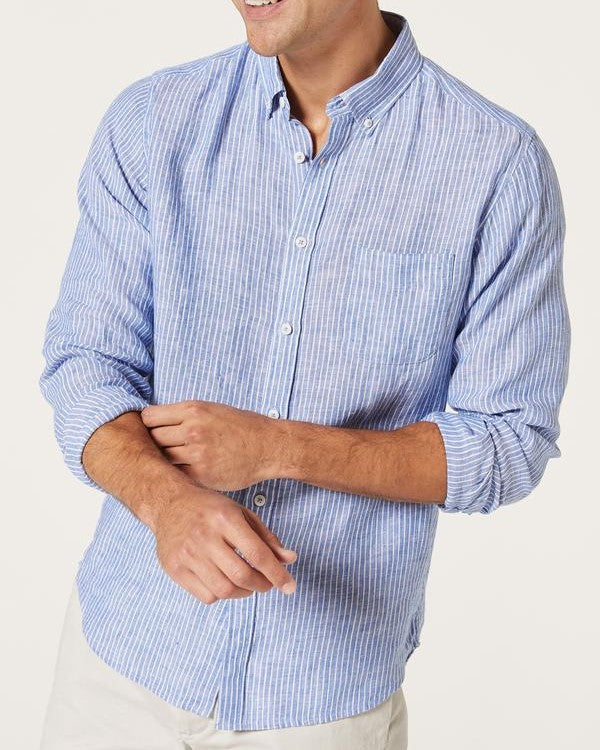 Blazer Jonah Linen Stripe Shirt
