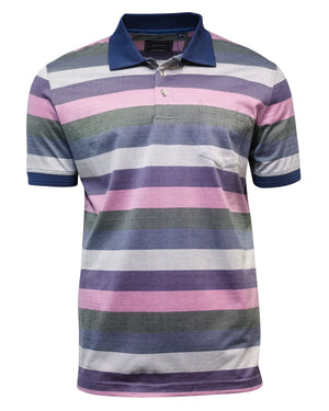 Back Bay Mercerised Cotton Striped Polo