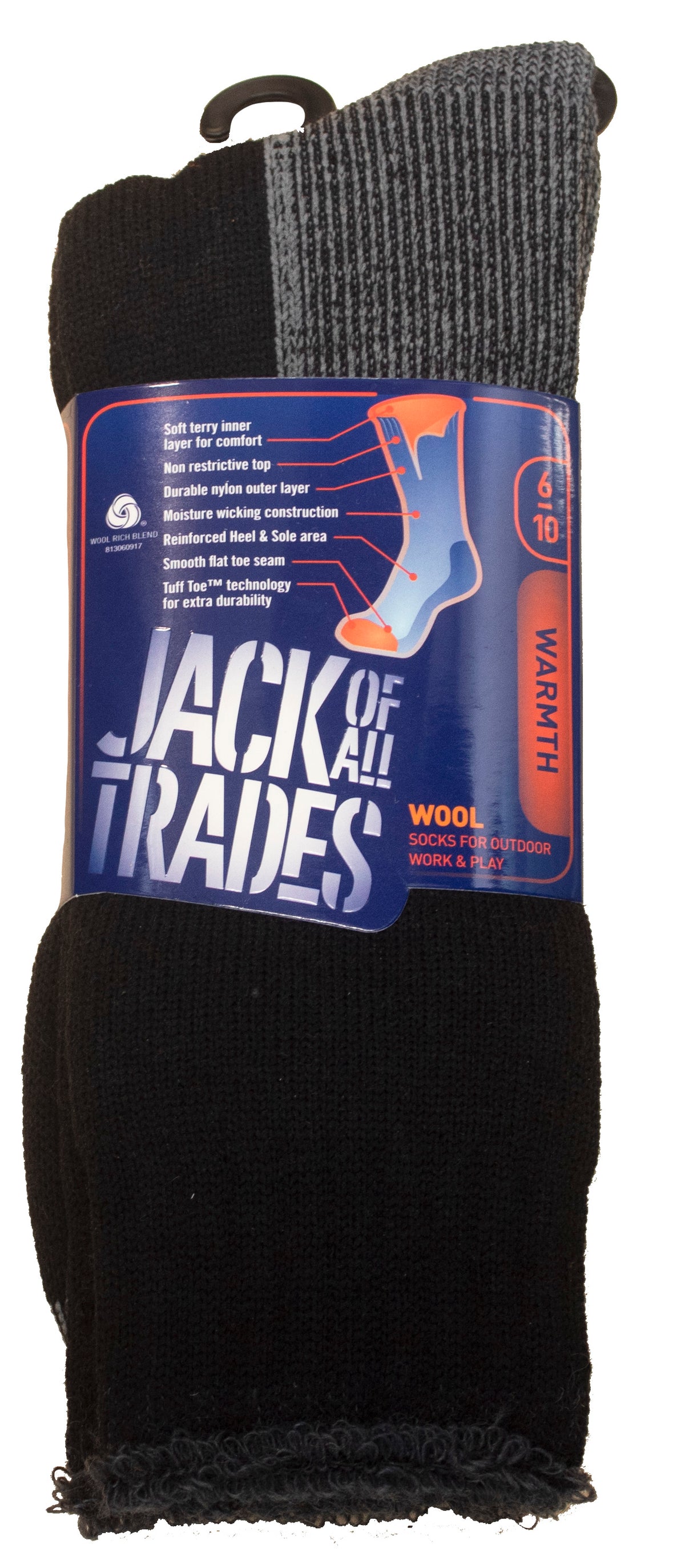 JOAT Wool Outdoor Sock 6-10 (4824543592585)