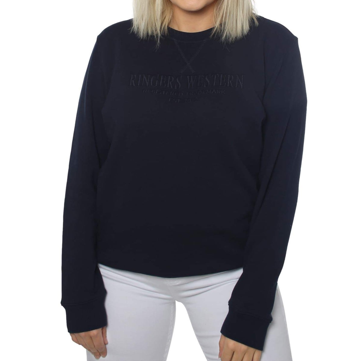 Ringers Western Kooyong Womens Crew Neck Pullover (4972842582153)