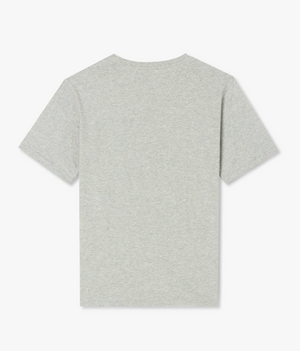 A simple, light grey RM Williams Parson T-Shirt viewed from the back, showcasing short sleeves and a crew neckline. The cotton jersey fabric looks soft and comfortable, making it ideal for casual wear. The T-shirt is displayed against a plain white background.