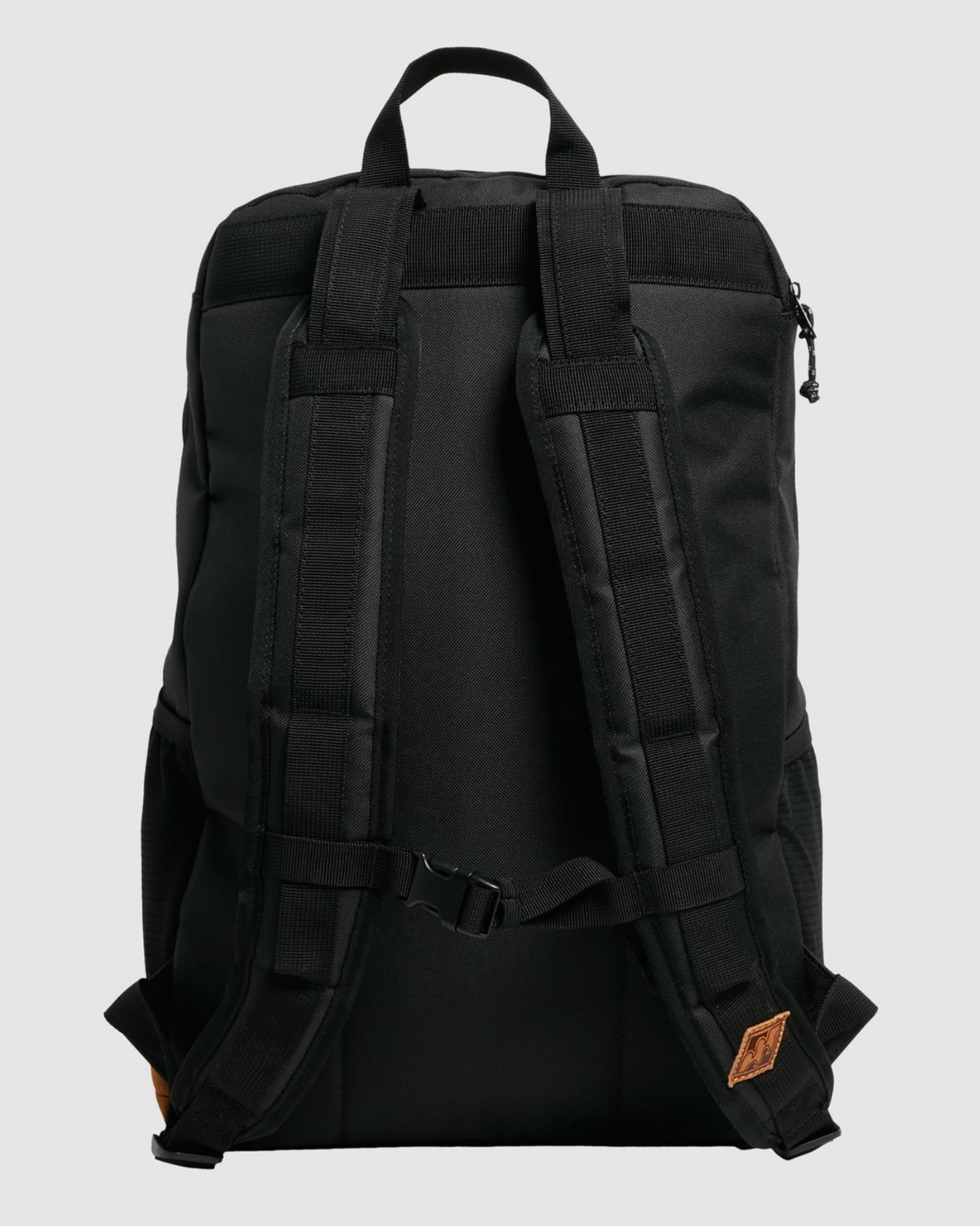 The Billabong Norwest Pack, available in black, features ergonomic shoulder straps, a top handle for comfort, and a secure zipper closure. It includes a padded laptop compartment and chest support strap—ideal for everyday use with its simple yet functional design.