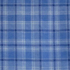 The Contare Country Winter Flannelette PJ Set features a blue and light blue tartan plaid pattern in soft brushed cotton, offering lasting comfort and warmth with a stylish checkered design.
