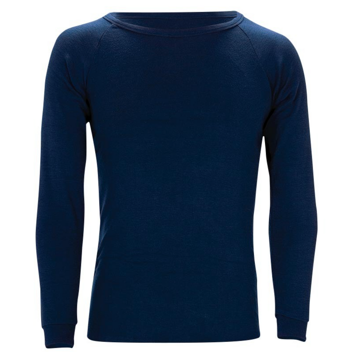 The Sherpa Unisex Polypro Long Sleeve Thermal Top is a navy blue, snug-fit crew neck shirt. It's ideal for casual wear with its moisture management and quick-dry features, ensuring all-day comfort.