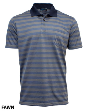 Tradewinds Box Stitch Stripe Polo