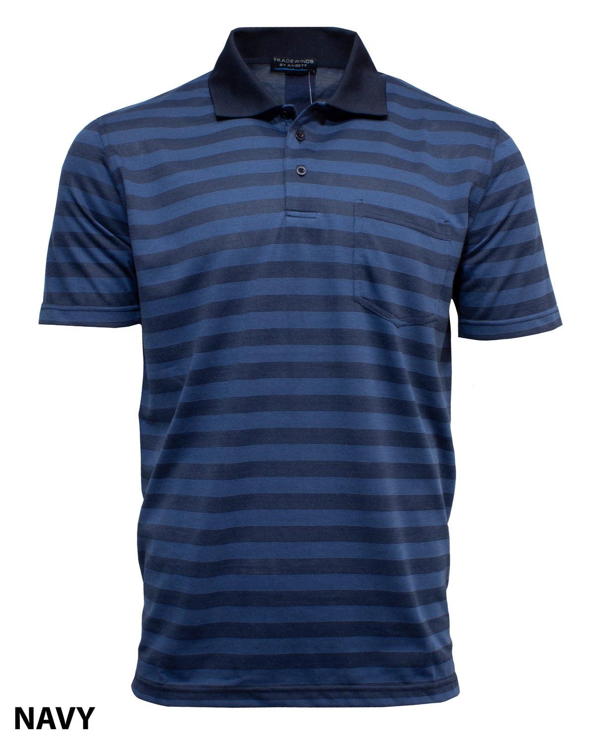 Tradewinds Box Stitch Stripe Polo