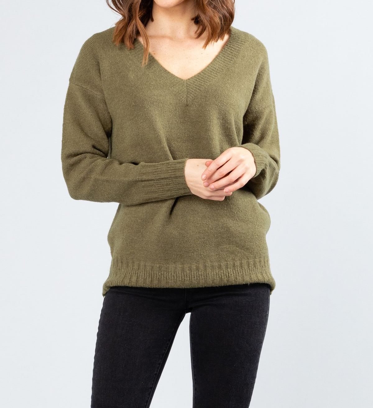 Rusty Together Vee Neck Knit (4619378196617)