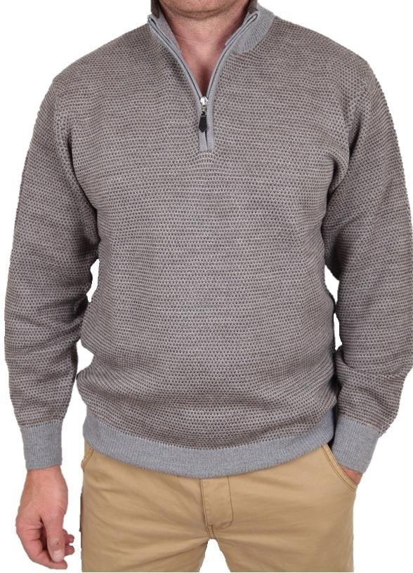 Ansett Pure Wool 2 Tone 1/2 Zip (4498346705033)