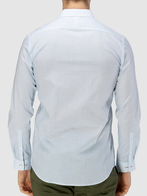 Brooksfield Luxe Geo Print Slub Shirt